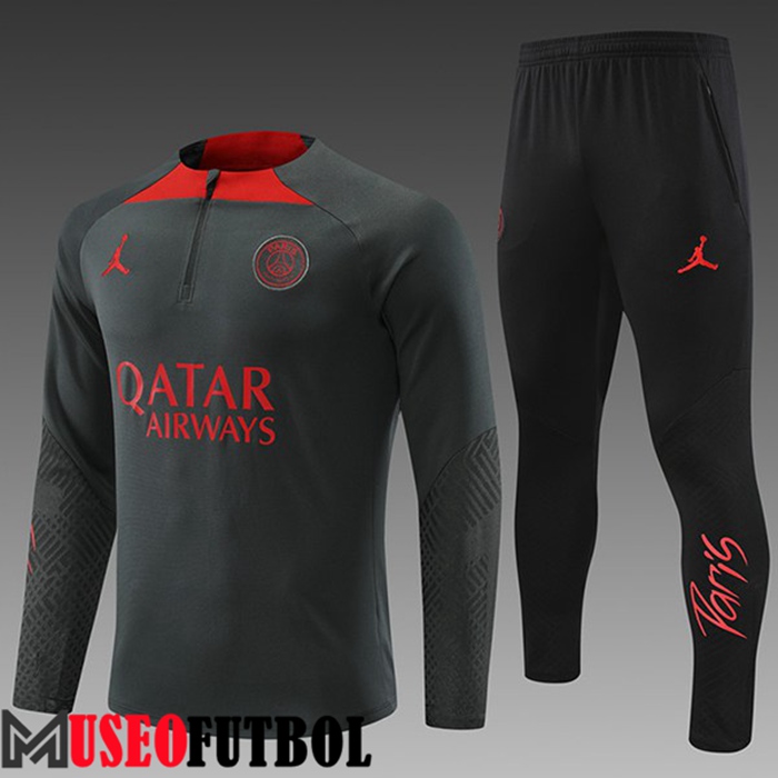 Chandal Equipos De Futbol Jordan PSG Ninos Gris Fonce 2022/2023