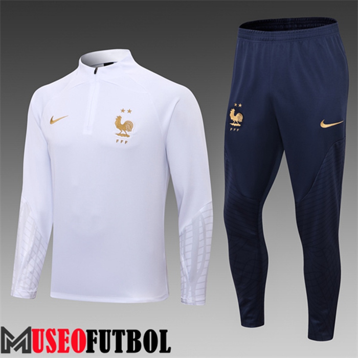 Chandal Equipos De Futbol Francia Ninos Blanco 2022/2023