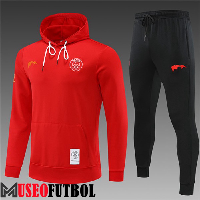 Chaqueta Con Capucha Chandal Futbol PSG Ninos Rojo 2022/2023