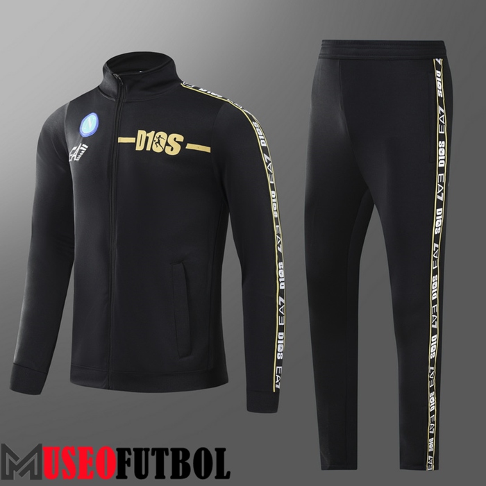 Chandal Futbol - Chaqueta SSC Napoli Ninos Negro 2022/2023