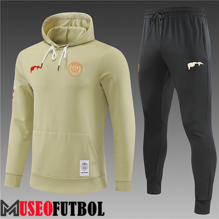 Chaqueta Con Capucha Chandal Futbol PSG Ninos Beige 2022/2023