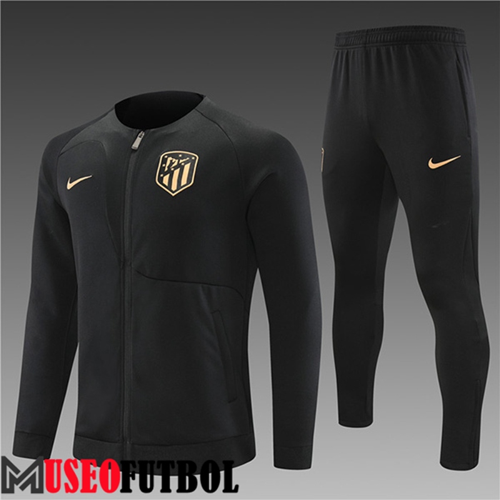 Chandal Futbol - Chaqueta Atletico Madrid Ninos Negro 2022/2023