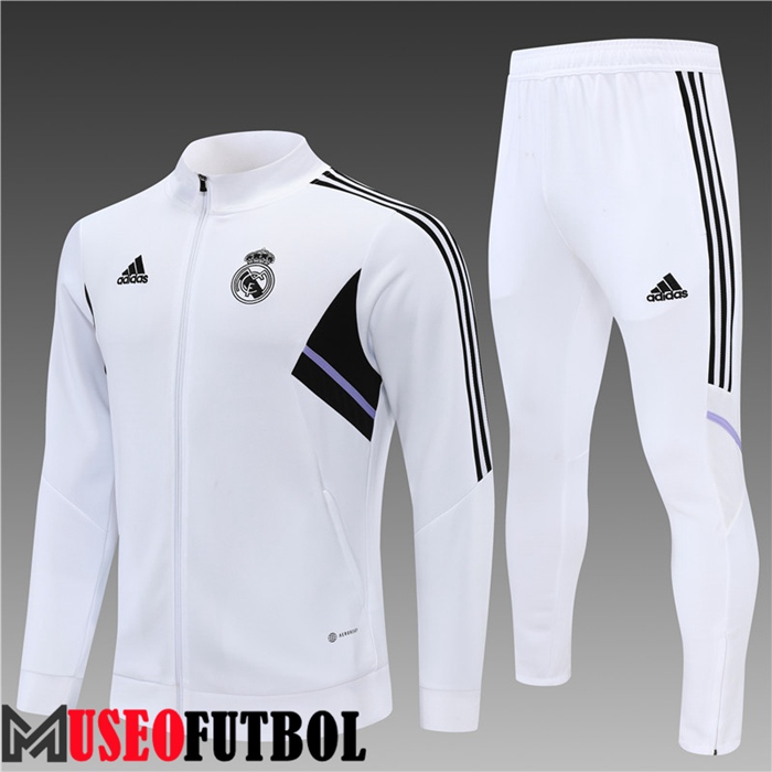 Chandal Futbol - Chaqueta Real Madrid Ninos Blanco 2022/2023