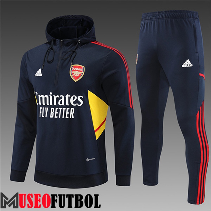 Chaqueta Con Capucha Chandal Futbol Arsenal Ninos Azul Marino 2022/2023