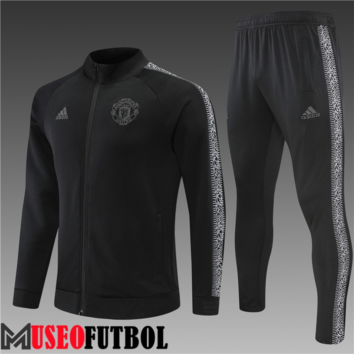 Chandal Futbol - Chaqueta Manchester Ninos United Negro 2022/2023