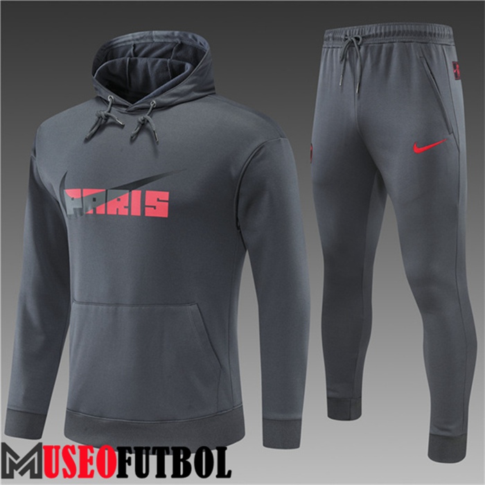 Chaqueta Con Capucha Chandal Futbol NK PSG Ninos Gris 2022/2023