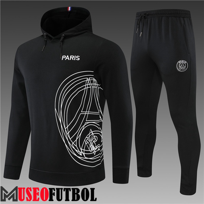 Chaqueta Con Capucha Chandal Futbol PSG Ninos Negro 2022/2023