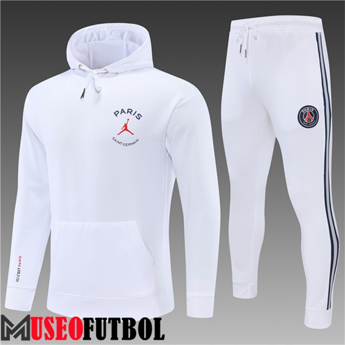 Chaqueta Con Capucha Chandal Futbol Jordan PSG Ninos Blanco 2022/2023