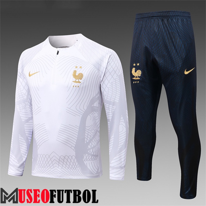 Chandal Equipos De Futbol Francia Ninos Blanco/Gris 2022/2023