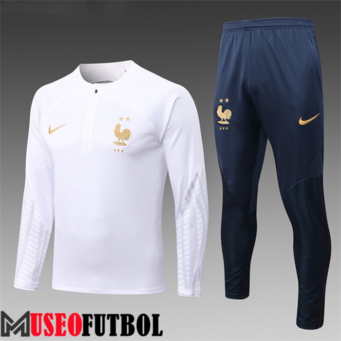 Chandal Equipos De Futbol Francia Ninos Blanco 2022/2023