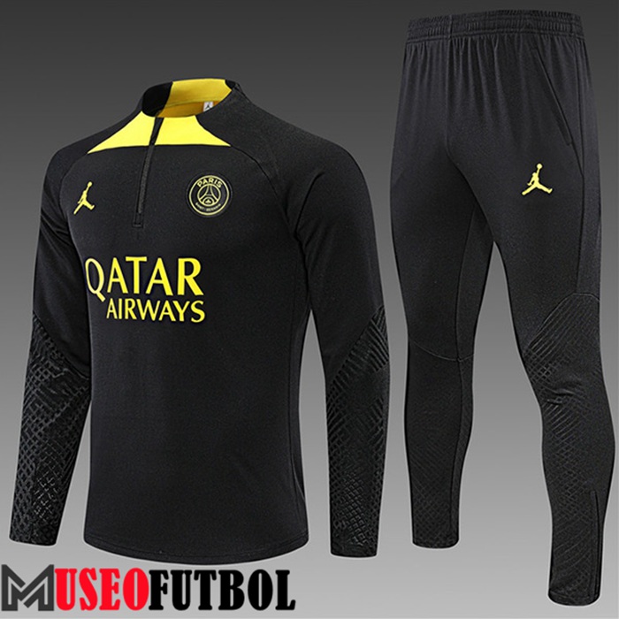 Chandal Equipos De Futbol Jordan PSG Ninos Negro/Amarillo 2022/2023