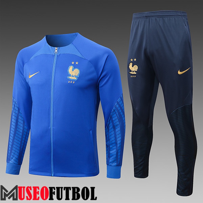 Chandal Futbol - Chaqueta Francia Ninos Azul 2022/2023