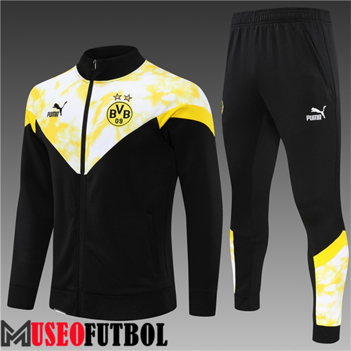 Chandal Futbol - Chaqueta Dortmund Ninos Negro/Amarillo 2022/2023