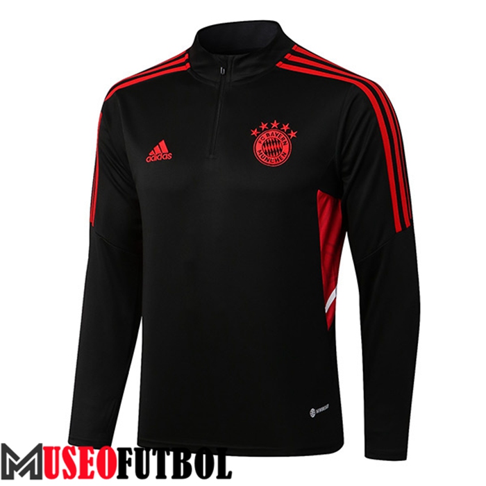 Sudadera De Entrenamiento Bayern Munich Negro/Rojo 2022/2023