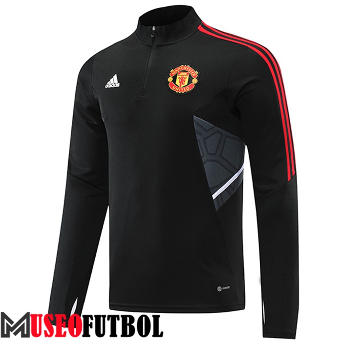 Sudadera De Entrenamiento Manchester United Negro/Gris 2022/2023