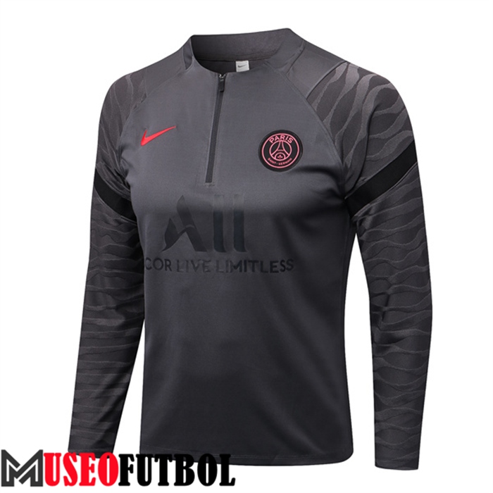 Sudadera De Entrenamiento PSG Gris Fonce 2022/2023