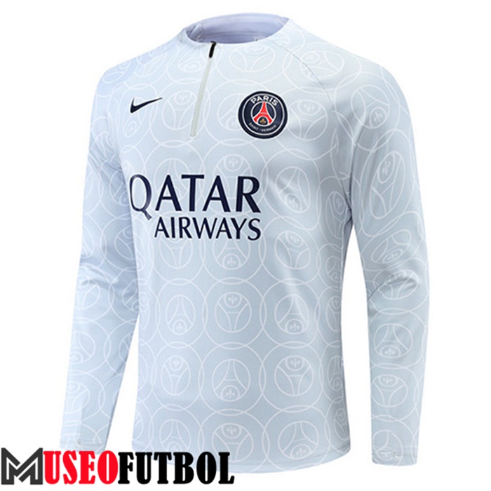 Sudadera De Entrenamiento PSG Blanco/Gris 2022/2023