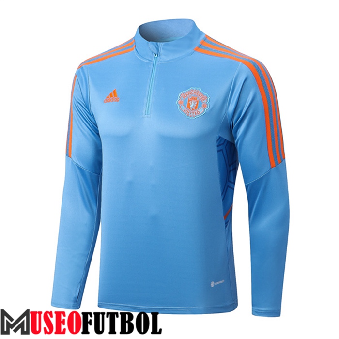 Sudadera De Entrenamiento Manchester United Azul Claro 2022/2023