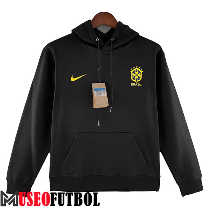 Sudadera De Entrenamiento Capuche Brasil Negro 2022/2023