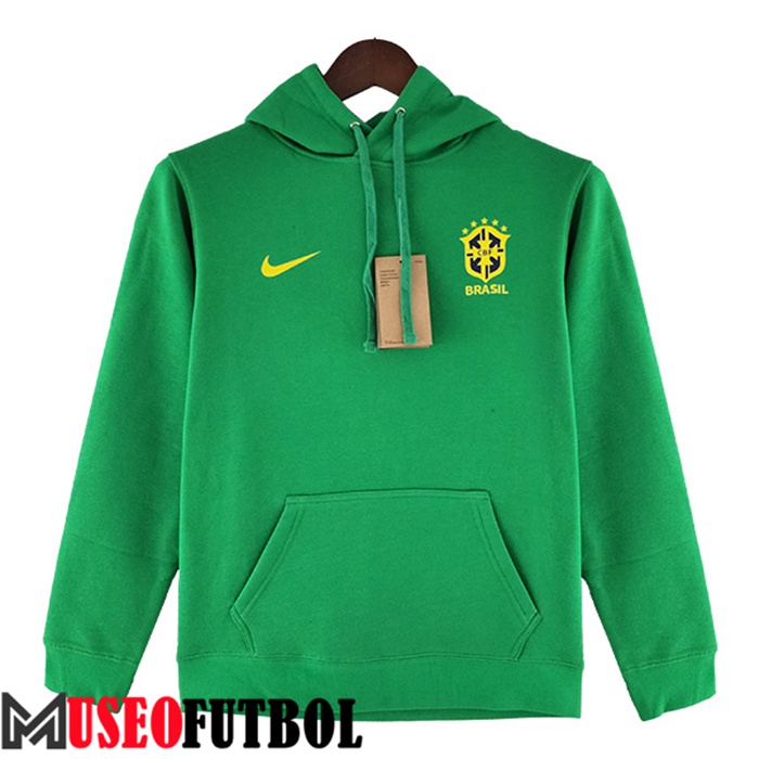 Sudadera De Entrenamiento Capuche Brasil Verde 2022/2023