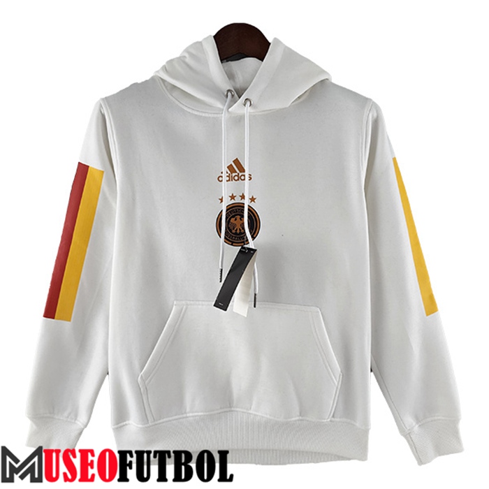 Sudadera De Entrenamiento Capuche Alemania Blanco 2022/2023