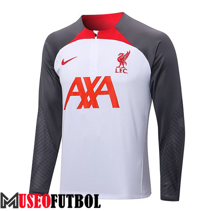 Sudadera De Entrenamiento FC Liverpool Blanco/Gris 2022/2023