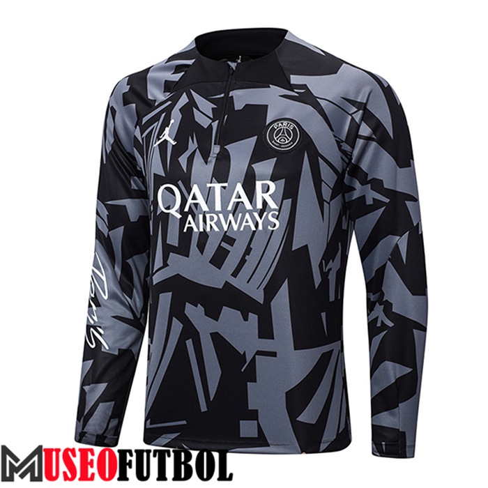 Sudadera De Entrenamiento Jordan PSG Negro/Gris 2022/2023