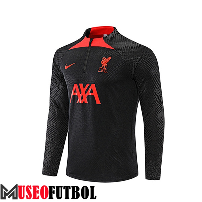 Sudadera De Entrenamiento FC Liverpool Negro/Rojo 2022/2023