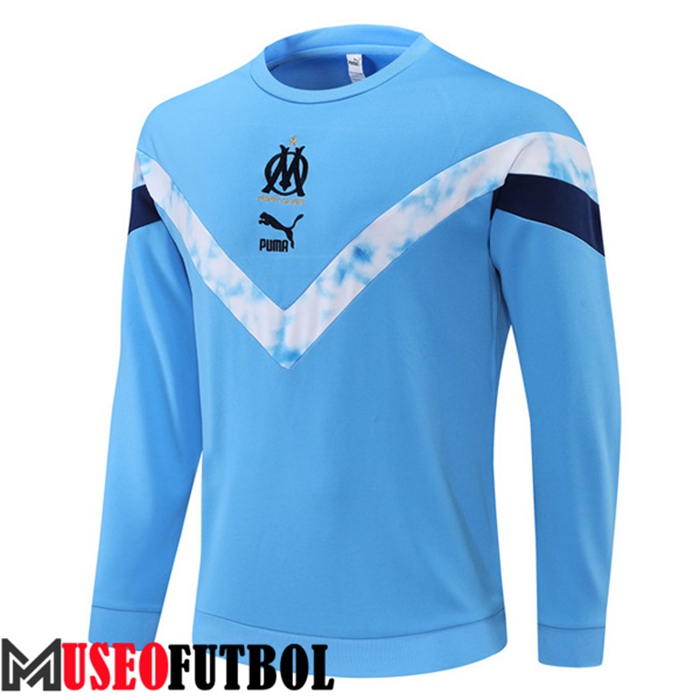 Sudadera De Entrenamiento Marsella OM Azul Claro/Blanco 2022/2023