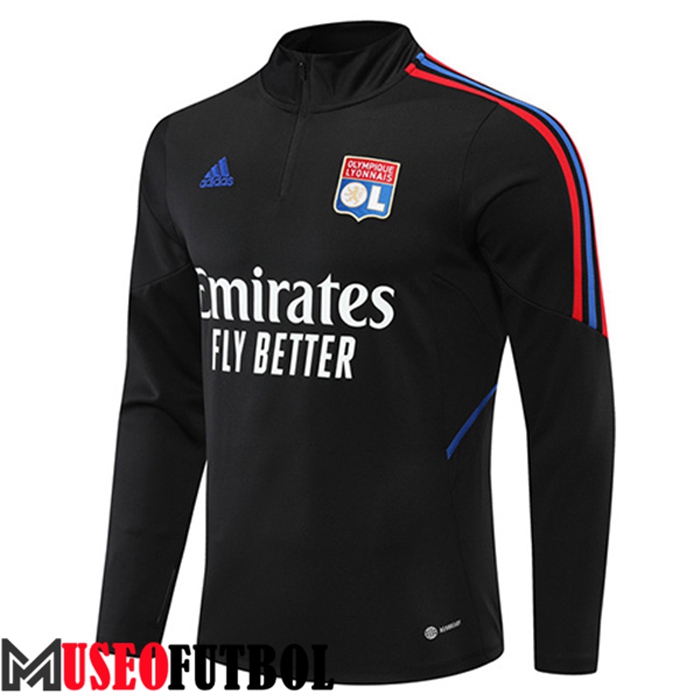 Sudadera De Entrenamiento Lyon Negro 2022/2023