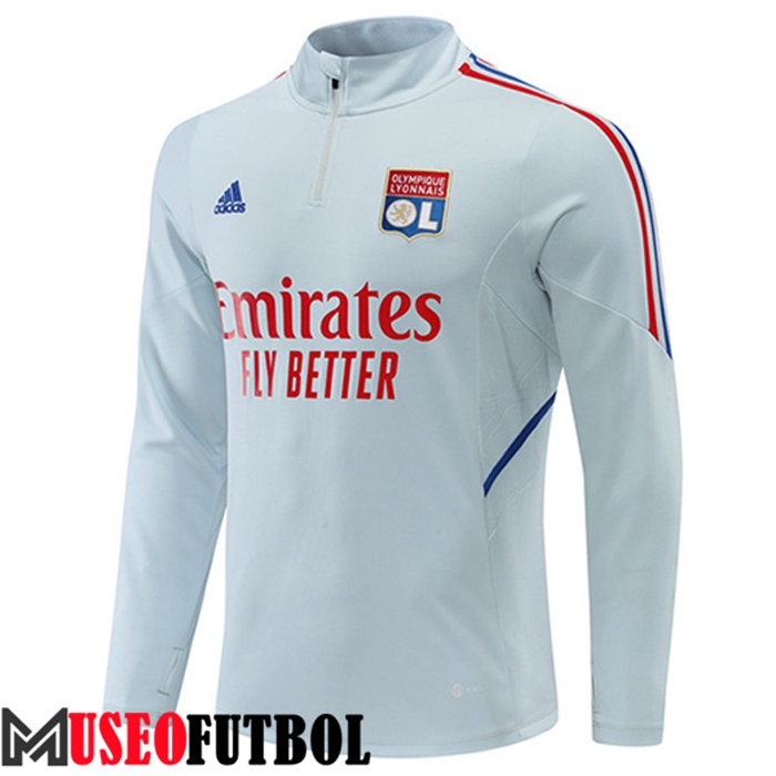 Sudadera De Entrenamiento Lyon Gris 2022/2023