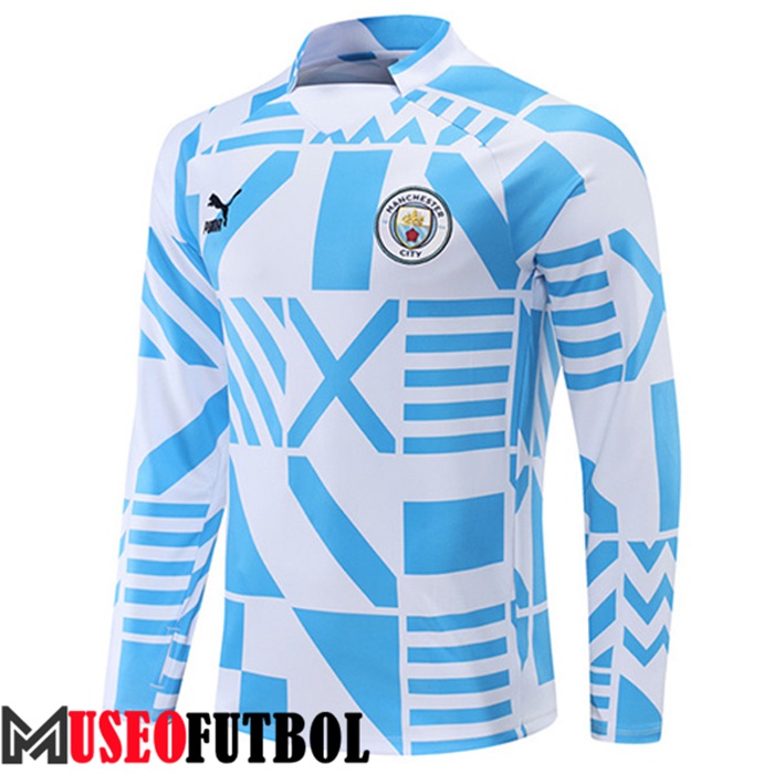 Sudadera De Entrenamiento Manchester City Azul/Blanco 2022/2023