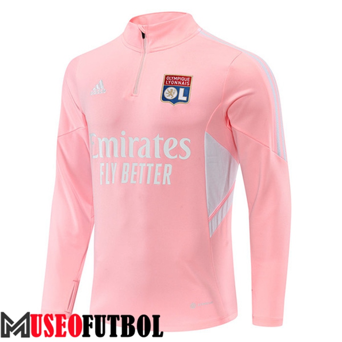 Sudadera De Entrenamiento Lyon Rosa 2022/2023