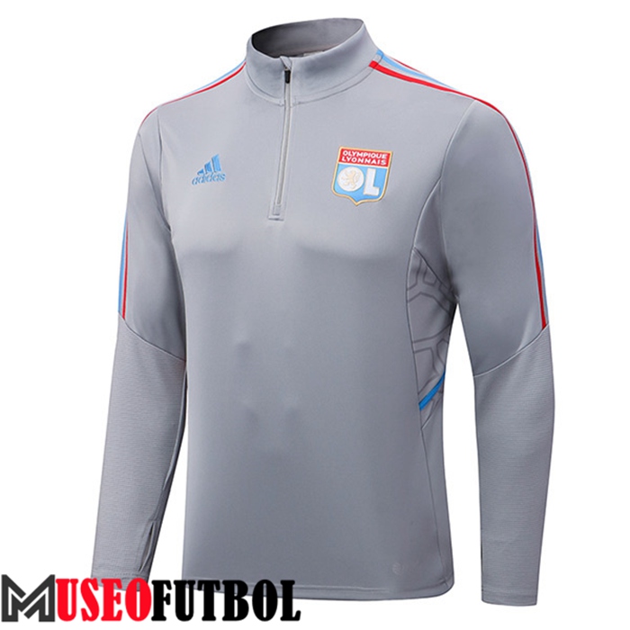 Sudadera De Entrenamiento Lyon Gris 2022/2023