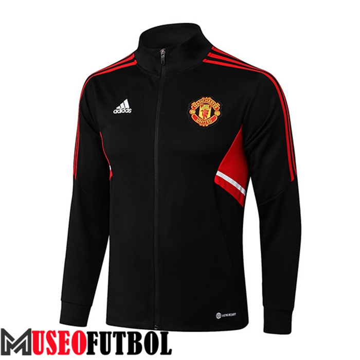 Chaquetas Futbol Manchester United Negro/Rojo 2022/2023