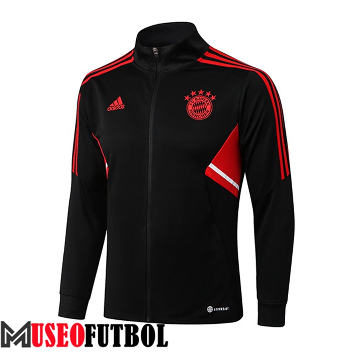 Chaquetas Futbol Bayern Munich Cuello Alto Negro 2022/2023