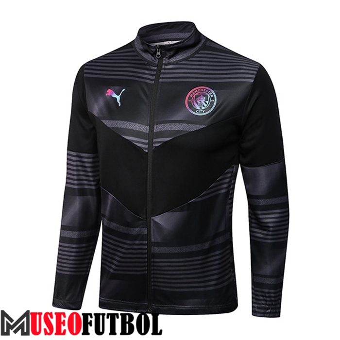 Chaquetas Futbol Manchester City Negro/Gris 2022/2023