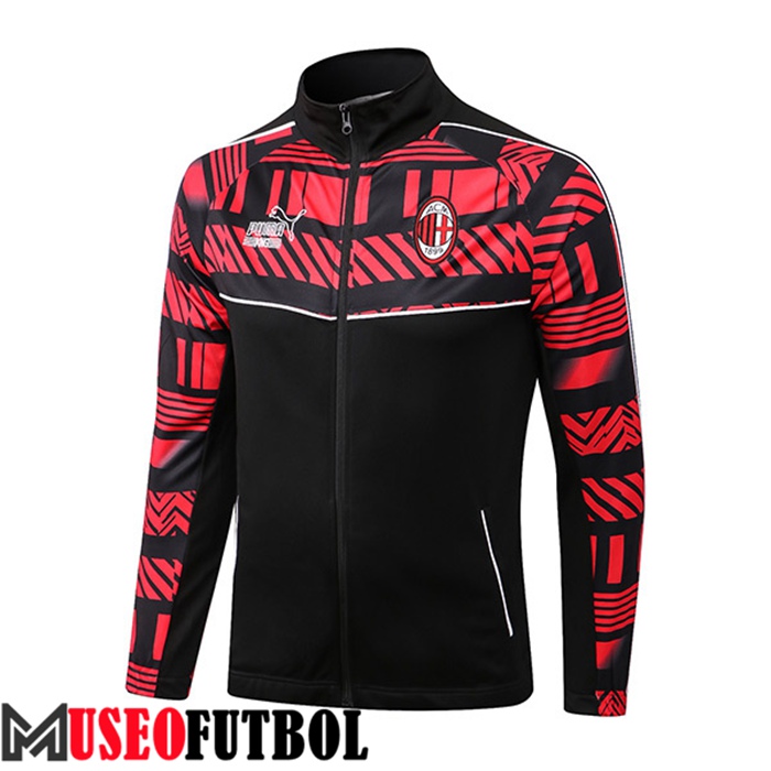 Chaquetas Futbol AC Milan Negro/Rojo 2022/2023