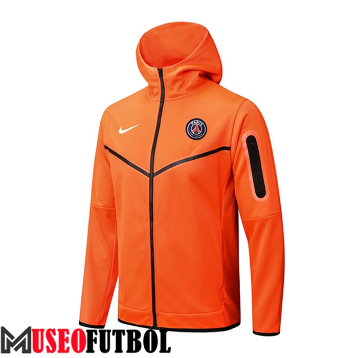 Chaqueta Con Capucha PSG Naranja 2022/2023