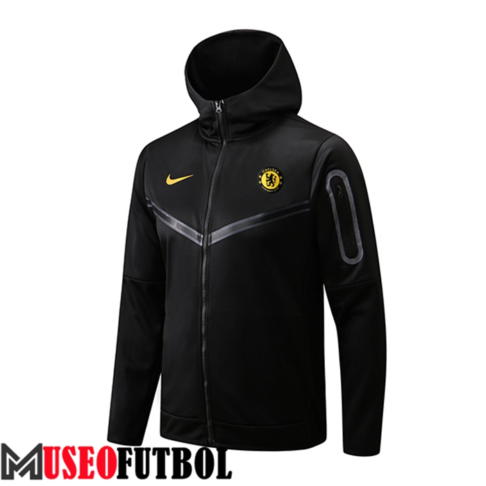 Chaqueta Con Capucha FC Chelsea Negro 2022/2023