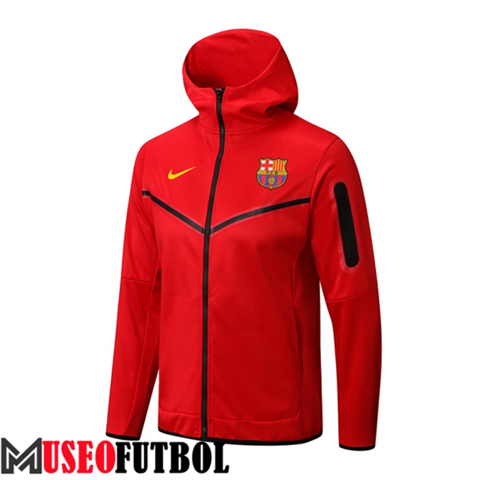 Chaqueta Con Capucha FC Barcelona Rojo 2022/2023