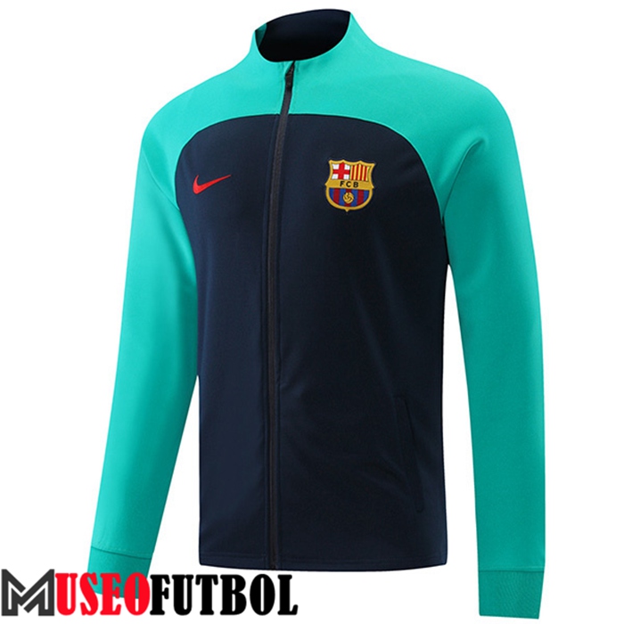 Chaquetas Futbol FC Barcelona Azul Marin/Verde 2022/2023