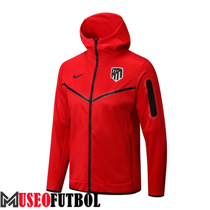 Chaqueta Con Capucha Atletico Madrid Rojo 2022/2023