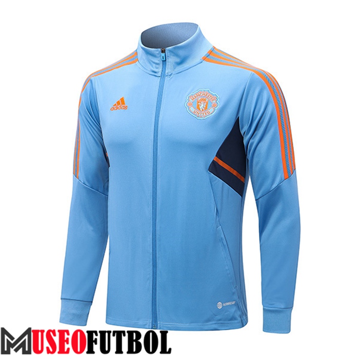 Chaquetas Futbol Manchester United Azul Claro 2022/2023