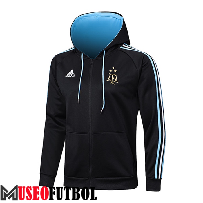 Chaqueta Con Capucha Argentina 3 Stars Negro 2022/2023