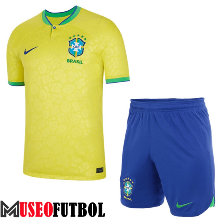 Camiseta Brasil Primera + Cortos Copa Del Mundo 2022