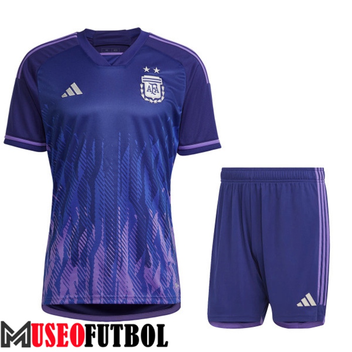 Camiseta Argentina Segunda + Cortos Copa Del Mundo 2022