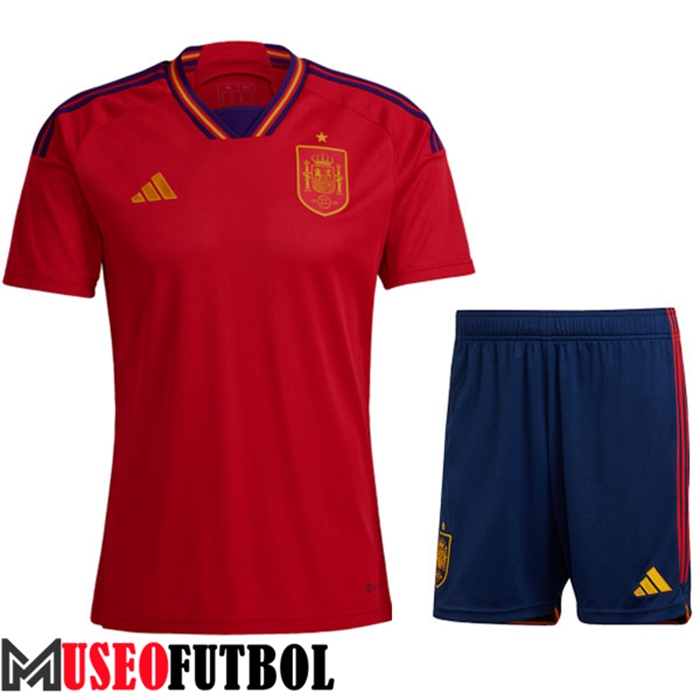 Camiseta España Primera + Cortos Copa Del Mundo 2022