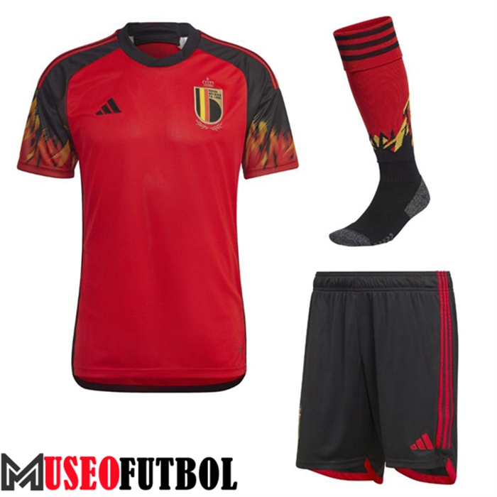 Camiseta Bélgica Primera (Cortos + Calcetines) Copa Del Mundo 2022