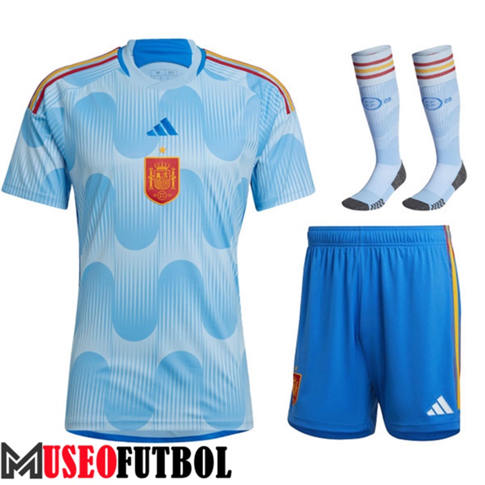 Camiseta España Segunda (Cortos + Calcetines) Copa Del Mundo 2022